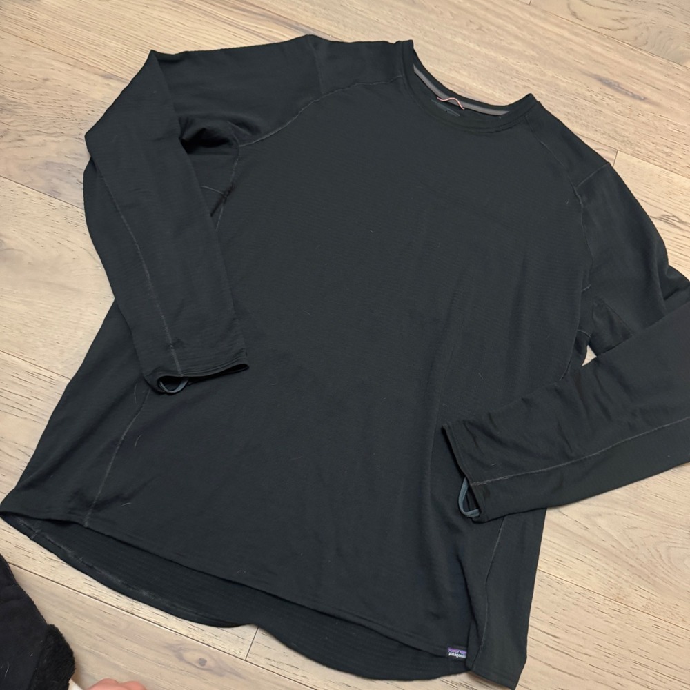 Patagonia Capilene Thermal Weight Polartec Crew Neck Baselayer Mens XXL Black